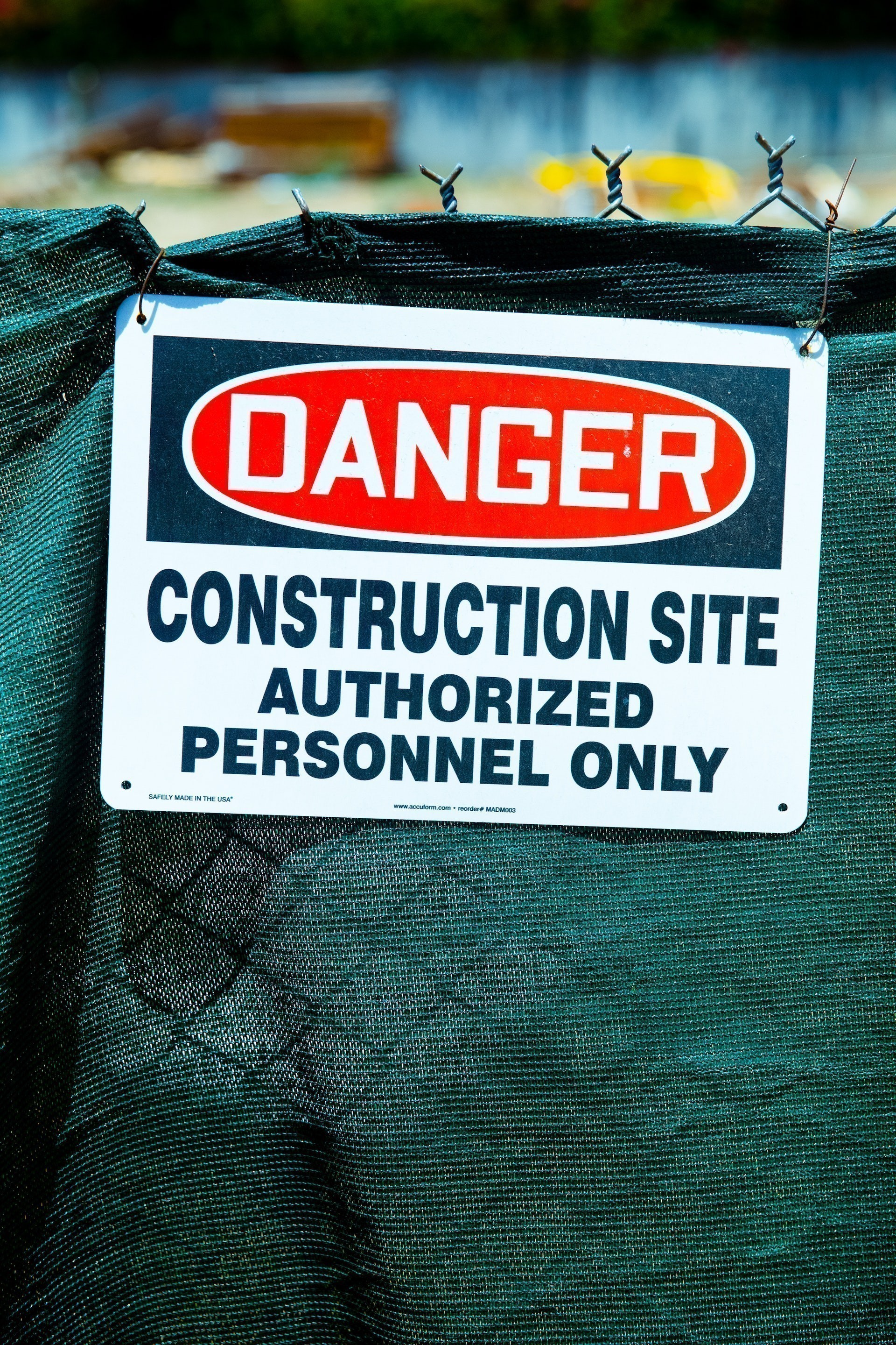 construction site stock sign