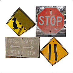 MEDIUM SIZED ROAD & PARKING LOT SIGNS