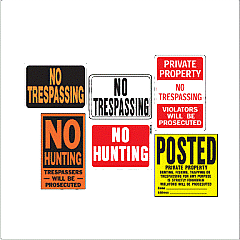 Posted / Legal Notice Signs