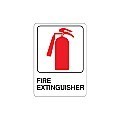 Plastic FIRE EXTINGUISHER Signs - 5" x 7" Deco Style