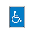 Plastic ACCESSIBLE SYMBOL Signs - 5" x 7" Deco Style