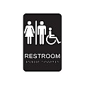 Plastic ACCESSIBLE RESTROOMS Signs - 6" x 9" Braille / Tactile