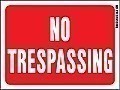 No Trespassing Signs | 12" x 9" Red/ White Plastic Sign:  NO TRESPASSING