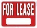 Plastic FOR LEASE Signs - 12" x 9"