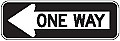 Alum ONE WAY Signs   |   36" x 12" x 0.080 Thick - R6-1 (Left or Right)