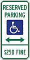 Alum Handicap Combo Sign (ILLINOIS) - R7-8-IL - 12" x 24" x 0.080