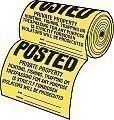 Tyvek Sign Roll: POSTED - 12" x 12" (100 SHEETS)