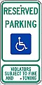 Alum Handicap Combo Sign (ILLINOIS)