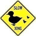 Alum. DUCK CROSSING AHEAD Sign    |   Various Sizes x 0.080 Thick  -   W17-1