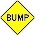 Alum. BUMP AHEAD Sign    |   Various Sizes x 0.080 Thick  -   W8-1