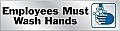 Mylar WASH HANDS Signs - 8" x 2" Princess Style