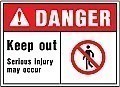 HD Poly DANGER - KEEP OUT Signs - 14" x 10"