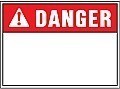 HD Poly DANGER - (BLANK) Signs - 14" x 10"