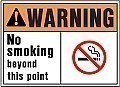 HD Poly WARNING - NO SMOKING Signs - 14" x 10"