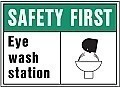 HD Poly SAFETY FIRST - EYE WASH STATION Signs - 14" x 10"