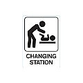 Plastic CHANGING STATION Signs - 5" x 7" Deco Style