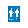 Plastic WOMEN/ MEN Signs - 5" x 7" Deco Style
