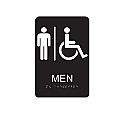 Plastic ACCESSIBLE MEN'S ROOM Signs - 6" x 9" Braille / Tactile