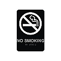 Plastic NO SMOKING Signs - 6" x 9" Braille / Tactile