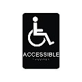 Plastic ACCESSIBLE SYMBOL Signs - 6" x 9" Braille / Tactile