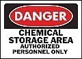 HD Poly DANGER - CHEMICAL STORAGE AREA Signs - 14" x 10"