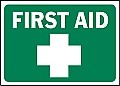 HD Poly FIRST AID Signs - 14" x 10"