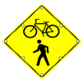 Lighted PEDESTRIAN/ BICYCLE CROSSING Signs - Various Sizes