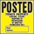HD Plastic POSTED - PRIVATE PROPERTY Signs - 11" x 11"