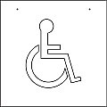 10 MIL ABS Plastic Handicap Parking Stencil