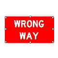 Lighted WRONG WAY Signs - 36" x 24"