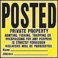 HD Plastic POSTED - PRIVATE PROPERTY Signs - 11" x 11"