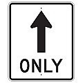 Alum STRAIGHT THRU ONLY Signs  |  Various Sizes x 0.080 Thick - R3-5A