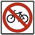 Alum NO BICYCLES Signs   |   Various Sizes x 0.080 Thick  -   R5-6