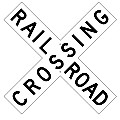 Alum RAILROAD CROSSING Signs   |   48" x 9" x 0.080 Thick (2 PANELS) - R15-1