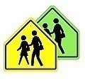 Alum. SCHOOL CROSSING Sign  |   Various Sizes x 0.080 Thick  -   S1-1