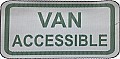 PERFORATED VINYL HC Sign (for Window Installation) - VAN ACCESSIBLE - 12" x 6"