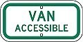 Alum Van Accessible Sign R7-8P-G - 12" x 6" x 0.080