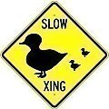 Alum. DUCK CROSSING AHEAD Sign    |   Various Sizes x 0.080 Thick  -   W17-1