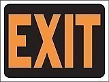 12" x 9" Hy-Glo Plastic Sign:  EXIT