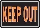 14" x 10" LG - Hy-Glo Aluminum Sign:  KEEP OUT