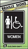 6" x 9" Braille / Tactile Sign:  WOMEN (Wheelchair Accessible)