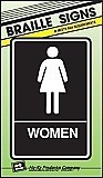 6" x 9" Braille / Tactile Sign:  WOMEN