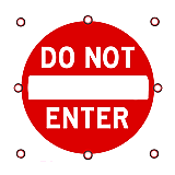Lighted Roadway Signs - DO NOT ENTER Sign