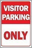 Visitor Parking Sign | 12" x 18" x 0.040 Aluminum Sign:  VISITOR PARKING ONLY