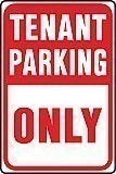 Tenant Parking Sign | 12" x 18" x 0.040 Aluminum Sign:  TENANT PARKING ONLY