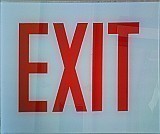 Exit Sign - Glass Replacement Sign: EXIT (No Arrow)
