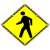 Lighted Roadway Signs - PEDESTRIAN CROSSING Sign