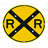 Lighted Roadway Signs -  RAILROAD CROSSING sign