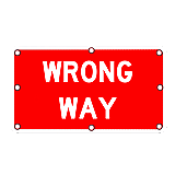Lighted Roadway Signs - Wrong way sign