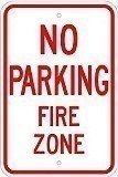 12" x 18" x 0.080 Aluminum Sign: NO PARKING - FIRE ZONE